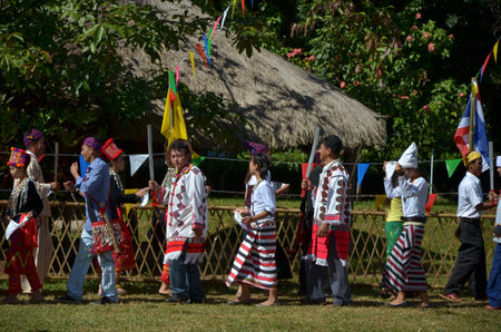 CHIANG MAI, THAILAND - DECEMBER 5 : Manau traditional event of Kachinのeditorial素材