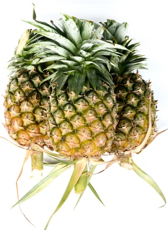 Pineapple on white backgroundの写真素材