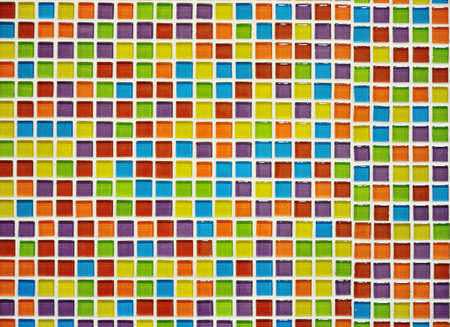 Abstract colorful tile wall backgroundの写真素材