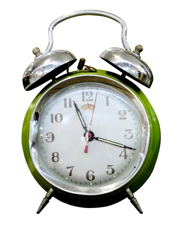 Alarm clock on white backgroundの写真素材