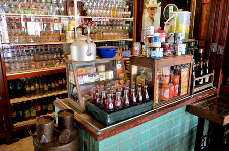 CHIANG MAI, THAILAND - OCTOBER 18: Retro cafe with old product in coffee shop on 18 October 2012, Chiang mai, Thailandのeditorial素材