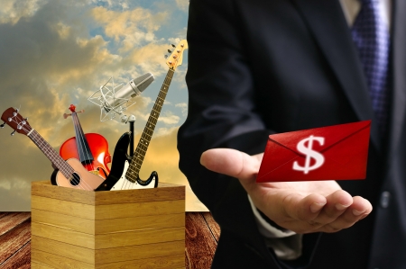 Entertainment industry make benefit, Music school conceptの写真素材