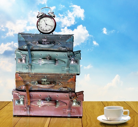 Time to travel conceptの写真素材
