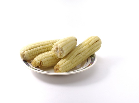 Boiled corn isolatedの写真素材