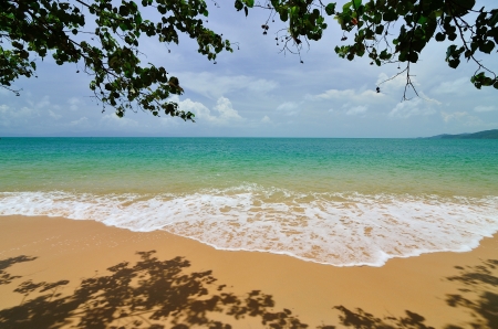 Nice beach with sea background at Payam island, Ranong, Thailandの写真素材