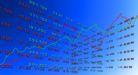 Stock exchange board concept backgroundの写真素材