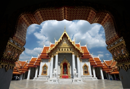 Wat Benchamabophit, The marble temple of Buddhism in Bangkok, Thailandの写真素材