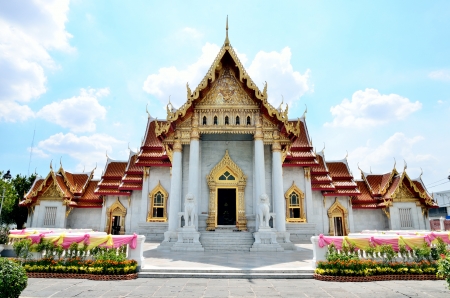 Wat Benchamabophit, The marble temple of Buddhism in Bangkok, Thailandの写真素材