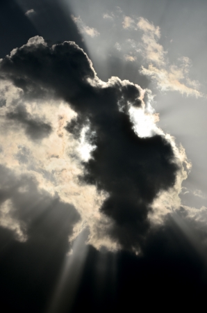 Sunlight thru the cloud, Abstract nature backgroundの写真素材