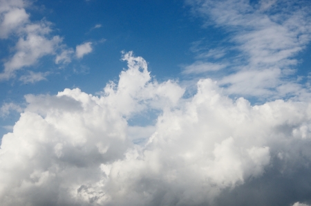 Cloud in blue sky backgroundの写真素材