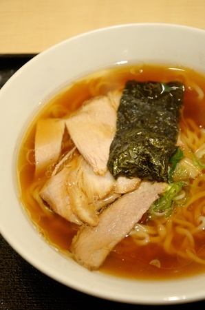Japanese noodle with soup in Japanese styleの写真素材