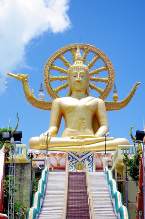 Big Buddha on the top hill at Samui island, Thailandの写真素材