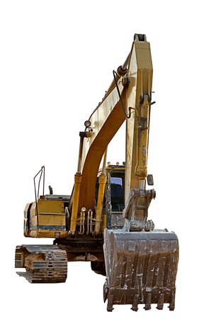 Track-type loader excavator machine isolatedの写真素材