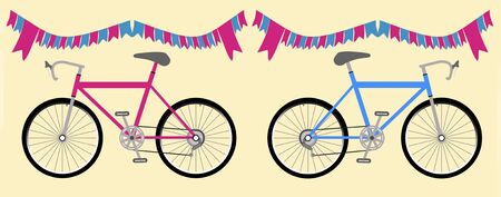  Bicycle Illustration 	の写真素材