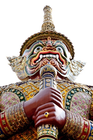 Thai sculpture head and shoulder shot	の写真素材