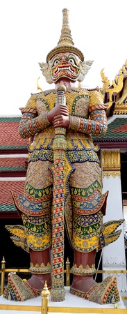 Thai sculpture in Buddhist temples, Bangkok, Thailandの写真素材