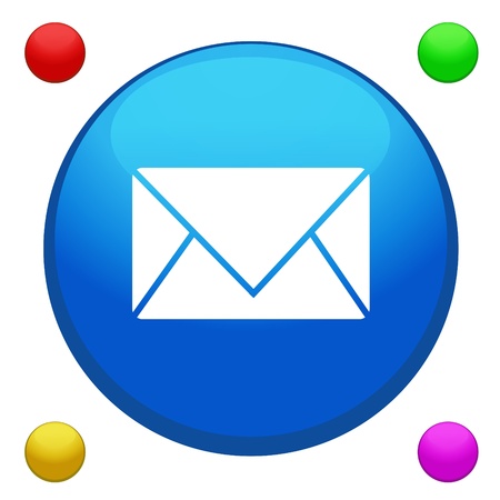Email icon button with 4 color background includedのイラスト素材