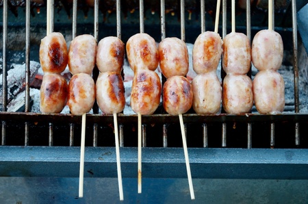 Thai Fermented Sausages from the Northeast, Isaan Sausagesの写真素材
