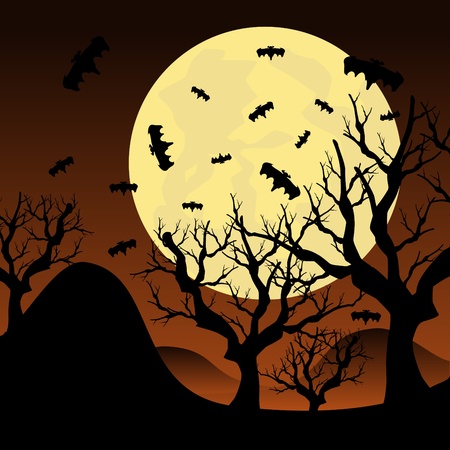 Halloween background, Vector illustrationのイラスト素材