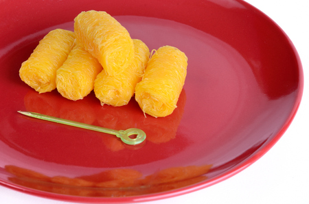 Golden threads, Thai traditional dessertの写真素材