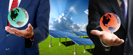 Solar cell business conceptの写真素材