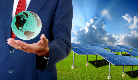 Solar cell business conceptの写真素材