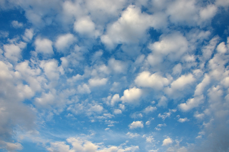 Fresh air with nice cloudy sky backgroundの写真素材