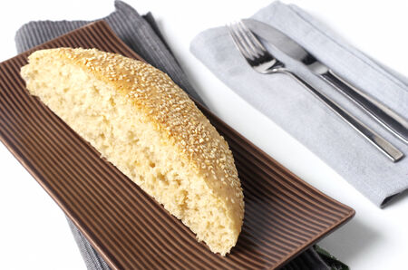 Breakfast with homemade breadの写真素材