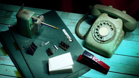 Grunge stationary still life, Ancient office conceptの写真素材