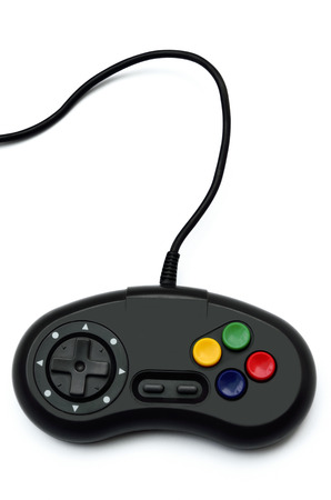 Video game controller isolated on white backgroundの写真素材