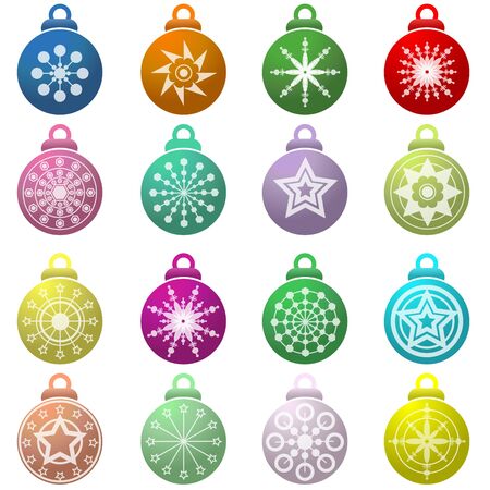 Christmas ball vector setのイラスト素材