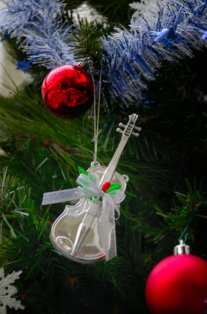 Christmas tree with ornament, Christmas conceptの写真素材