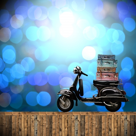 Travel with motorcycles conceptの写真素材