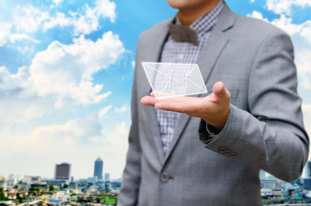Contact us concept, Email and internet technologyの写真素材