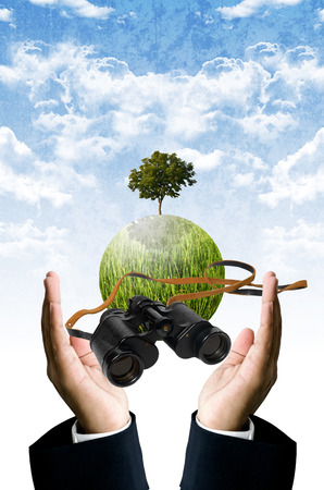 Future vision for save the earth conceptの写真素材