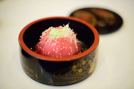 Makuro with rice, Japanese cuisine menuの写真素材