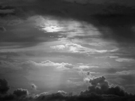 Sun light at cloudy sky