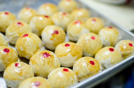 Chinese Pastry or Moon cake, Chinese festival dessertの写真素材