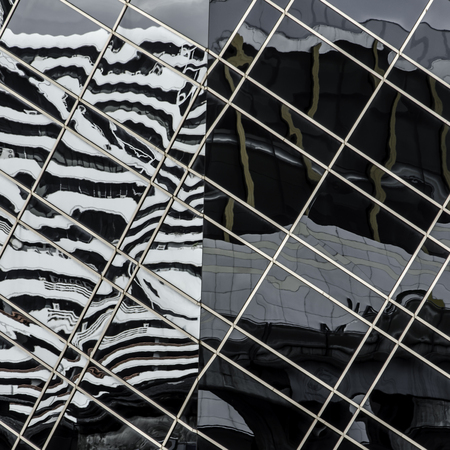 Reflex from building facadeの写真素材