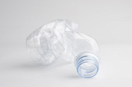 Empty plastic water bottle for recyclingの写真素材