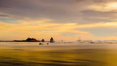 Koh Loi island, Chonburi, Thailand, Landscape view with sunset skyの写真素材