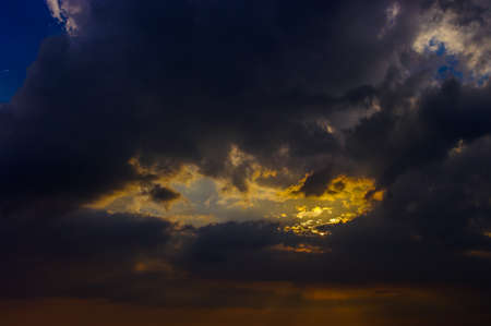 Nice sunset sky with clouds in Thailandの写真素材