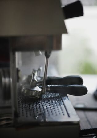 Espresso machine with steamの写真素材