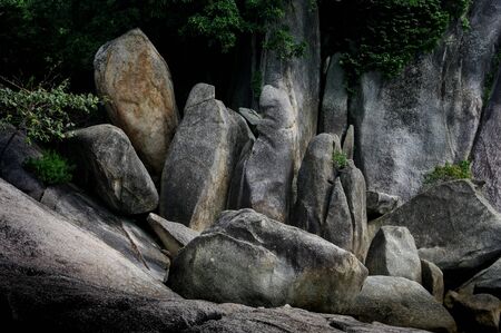 Nice nature rock at islandの写真素材