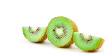 Group of kiwi fruit on white background, Fruit isolatedの写真素材
