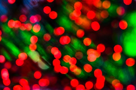 Colorful Bokeh light background, Christmas light decoration with defocused