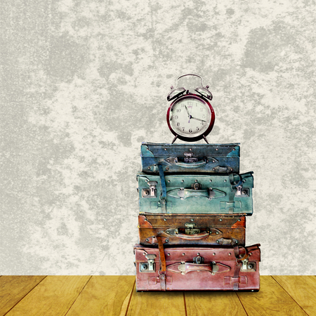 Time to travel concept in vintage styleの写真素材