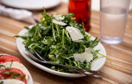 Arugula vegetable salad, Italian foodの写真素材