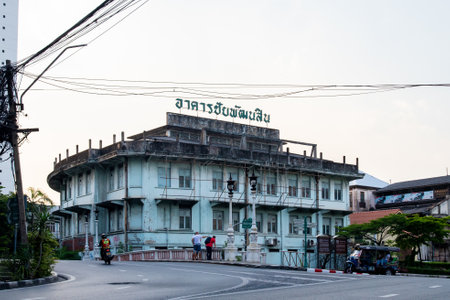 BANGKOK, THAILAND - 21 SEP : Chaiphatanasin building at Charoenkrung Road on 21 September 2018 in Bangkok, Thailandのeditorial素材