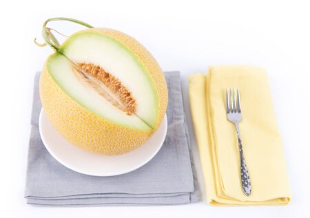 Galia melon ready to eatの写真素材